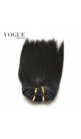 Clip In Human Hair Extensions Yaki Straight 100% Human Brazilian Hair Natural Black Hair